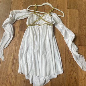 Flowing figure skating/dance dress with elegant sleeves